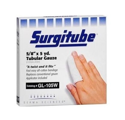 Gauze, Bandage Tubular, Large Fingers/Toes, Size 2P 7/8", White,Latex Free, Surgitube®, 50 yard/Box