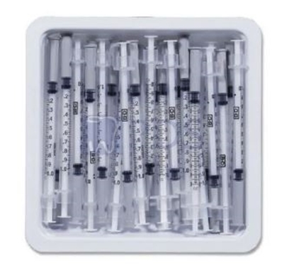 0.5cc Allergy Syringe, 27G x 3/8", Intradermal, BD Precisionglide™, 25/Tray