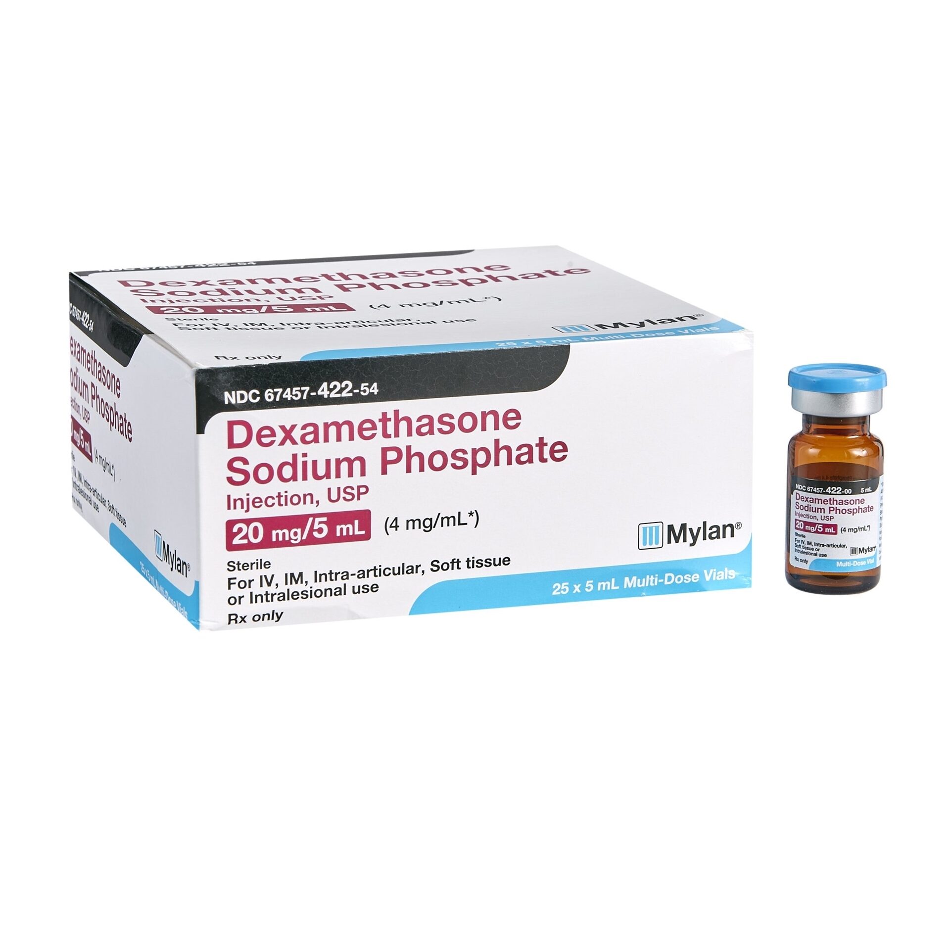 Dexamethasone Sodium Phosphate Injection 4 mg/mL, Multiple Dose Vial 5 ...