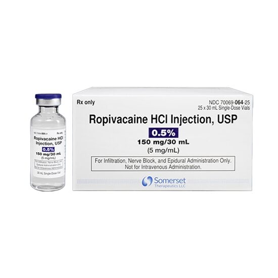 05 RopivacaineHydrochloride Injection 150 mg30 mL Single Dose Vial 30 mL 10Tray