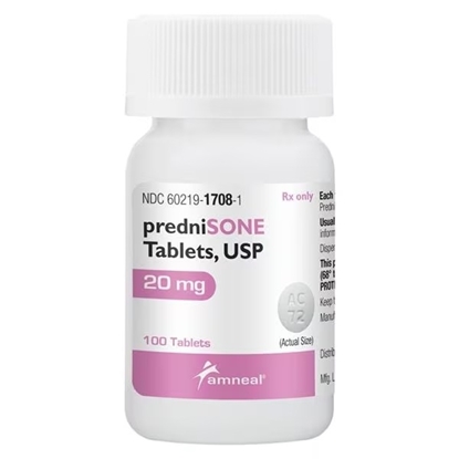 Prednisone 20 mg Tablets, 100 Count