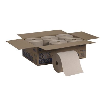 Towels, Paper, 7.87" x 800" Roll, Brown 6rolls/Case