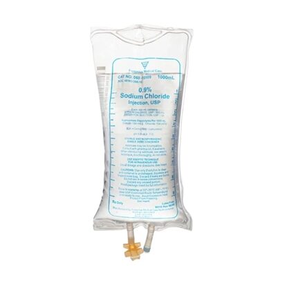 0.9% Sodium Chloride IV Solution Injection, 1000 mL, 12/Case (Expiring Soon)