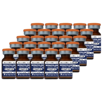 Midazolam HCl Injection 1 mg/mL, Multiple Dose Vial 2 mL, 25/Tray