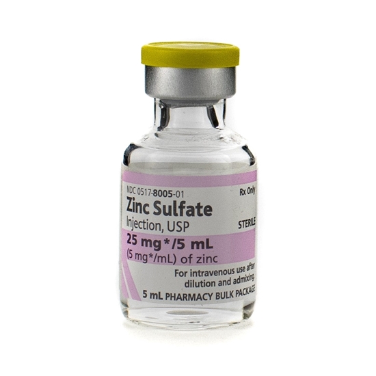 Zinc Sulfate Injection 5 mgmL Single Dose Vial 5 mL Each Expiring Soon