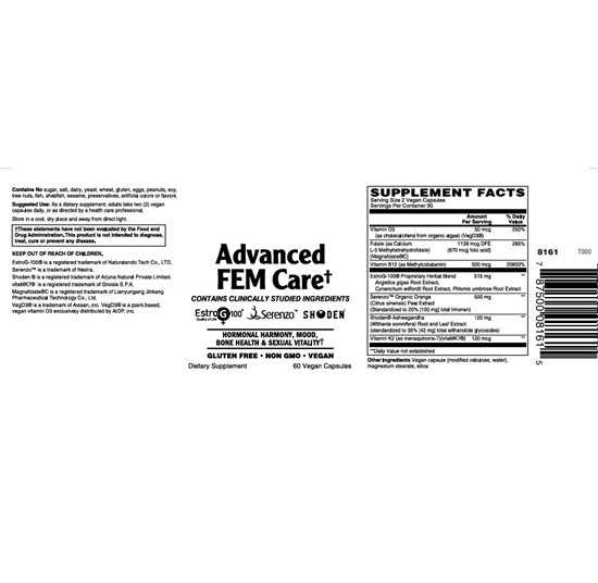 Advanced FEM Support Capsules 60 Count