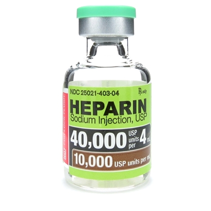 Heparin Sodium Injection 10000 U/mL, Multiple Dose Vial 4 mL, Each (Expiring Soon)