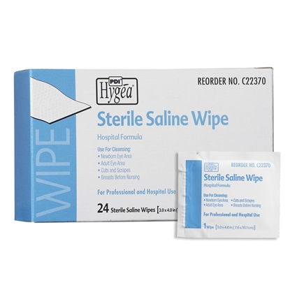 Hygea® Saline Cleansing Towelette 4" x 6", 24/Box