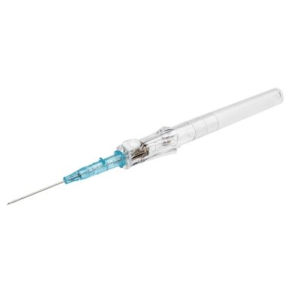Insyte™ Autoguard™ Blood Control Peripheral IV Catheter, 22G x 1" Blue Straight Hub, With Push-button Shielding, Each