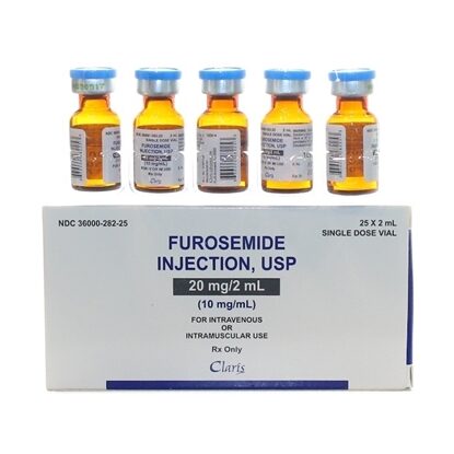 Furosemide Injection 10 mg/mL, Single Dose Vial 2mL, 25/Tray (Expiring Soon)