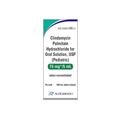 Clindamycin Palmitate HCl 75 mg/5 mL Oral Solution, Cherry Flavored, 100 mL Bottle