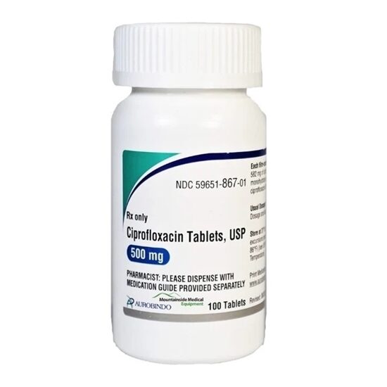 Ciprofloxacin 500 mg Tablets 100 Count