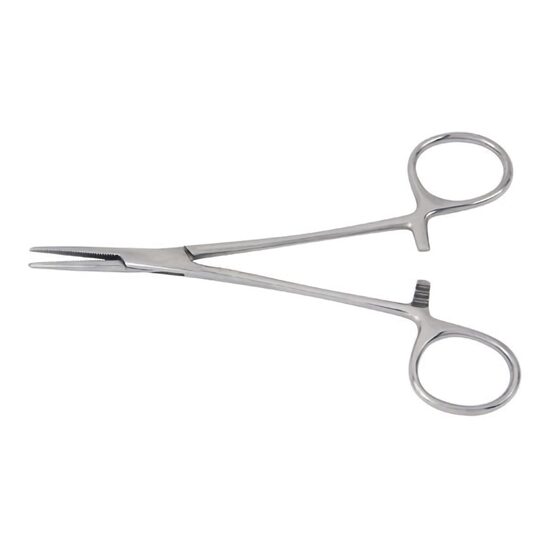 Forceps Hemostat Halsted 55 Mid Grade Stainless Steel Straight Scissor Type NonSterile Each