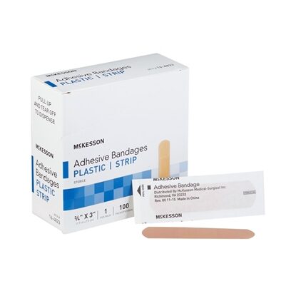 McKesson Adhesive Bandages 3/4" x 3", 100/Box
