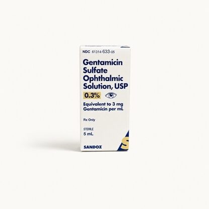 Gentamicin Sulfate 0.3% Ophthalmic Solutions 5 mL, Each