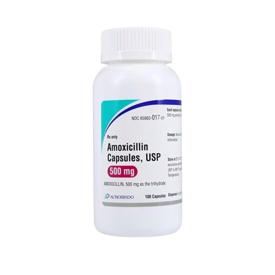 Aurobindo Amoxicillin 500 mg Capsules 100 Count