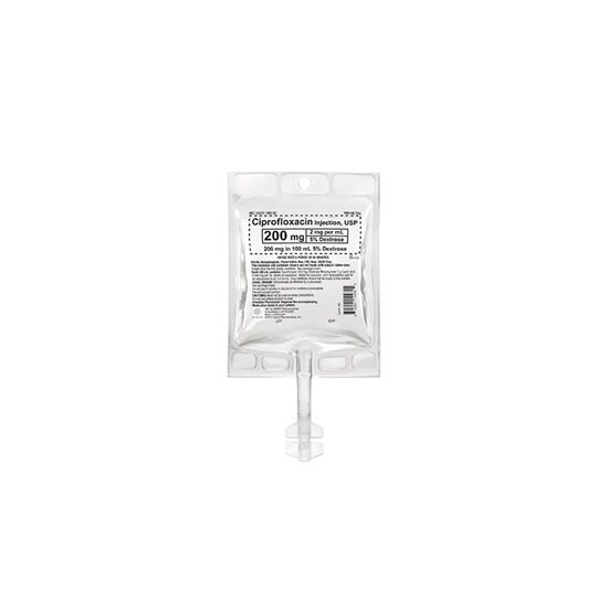 Sagent 200 mg Ciprofloxacin in 5 Dextrose IV Solution Injection100 mL Bag 24Case