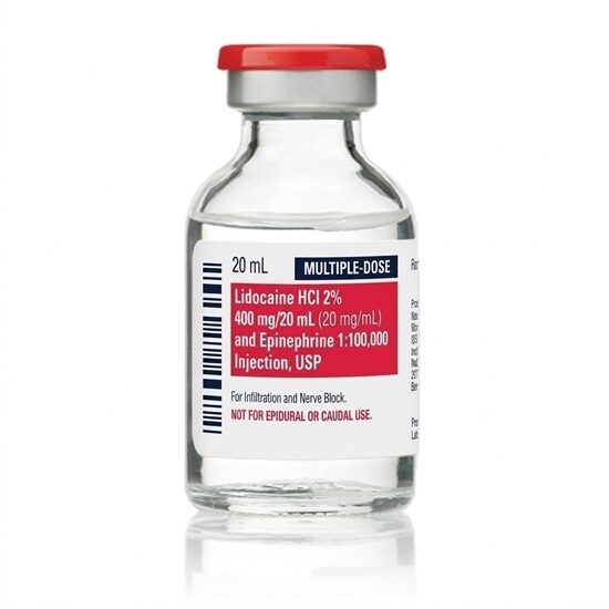 Lidocaine HCl 2and Epinephrine Injection 20 mgmL Fliptop Multiple Dose Vial 20 mL