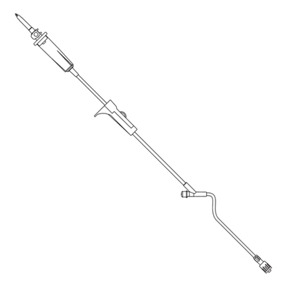 BBraun™ Primary IV Administration Set With 1 Port, Non-Filtered, 60 Drops/mL, 66" Tubing