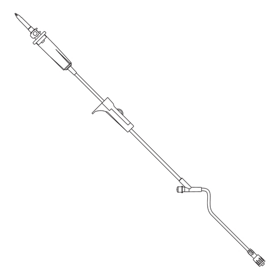 BBraun Primary IV Administration Set with 1 Injection Port Non Filtered 60 DropsmL 66 Tubing