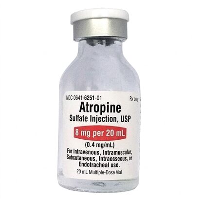 Hikma Atropine Sulfate Injection 0.4 mg/mL, Multiple Dose Vial 20 mL, Each