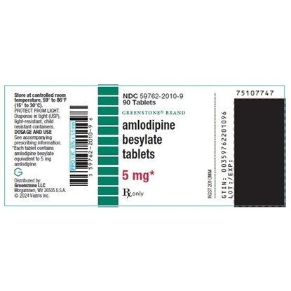 Mylan Amlodipine Besylate 5 mg Tablets, 90 Count