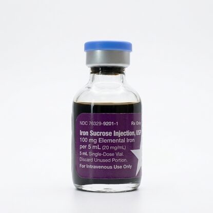 Iron Sucrose Injection 20 mg/mL (76329-9201-01), Single Dose Vial 5 mL, Each