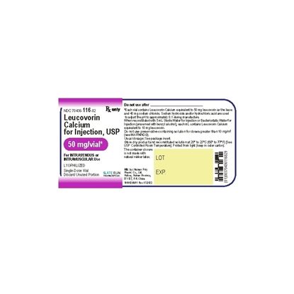 Leucovorin Calcium Injection 50 mg/Vial, Single Dose Vial, 10/Tray
