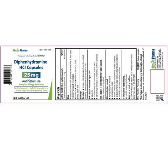 Diphenhydramine HCl Generic for Benadryl 50 mg Capsules 100 Count