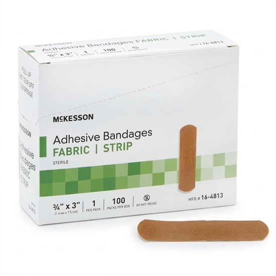McKesson Adhesive Bandages Woven Fabric 34 x 3 100Box