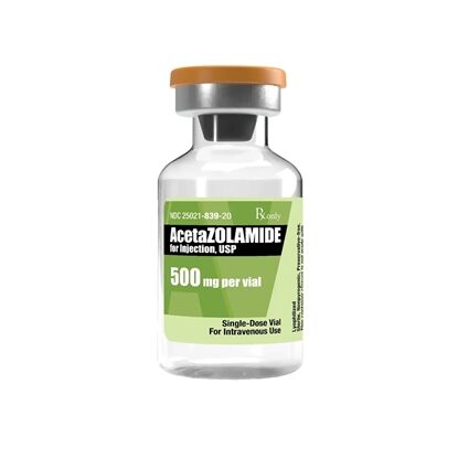 Acetazolamide Injection 500 mg/Vial, Single Dose Vial 20 mL, Each