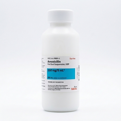 Amoxicillin 250 mg/5 mL Oral Suspension, 150 mL Bottle