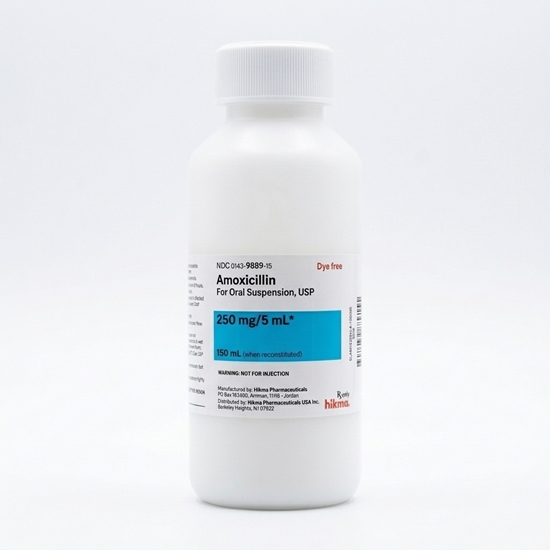 Amoxicillin 250 mg5 mL Oral Suspension 150 mL Bottle