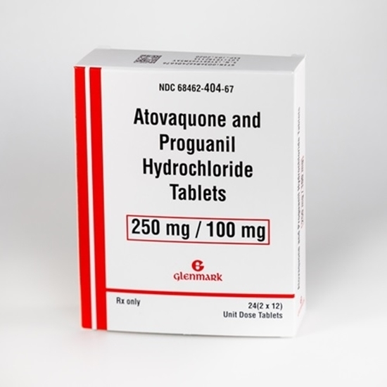 Atovaquone and Proguanil HCl 250 mg100 mg Tablets 24 Count  Glenmark