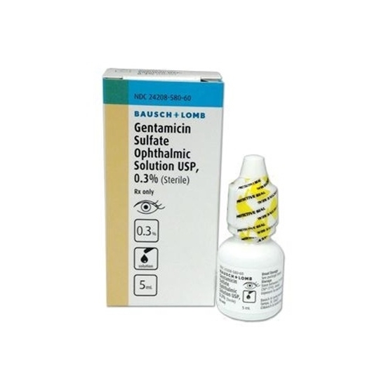 Gentamicin Sulfate 03 Ophthalmic Solutions 5 mL Each  Bausch  Lomb