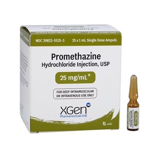 Promethazine HCl Injection 25 mgmL Ampules 1 mL 25Tray
